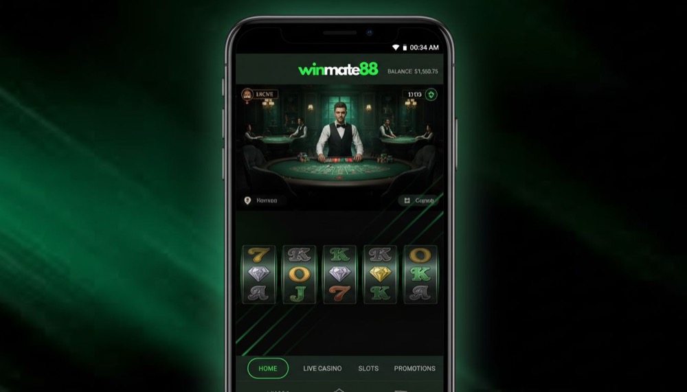 Playing WinMate88 pokies on a phone